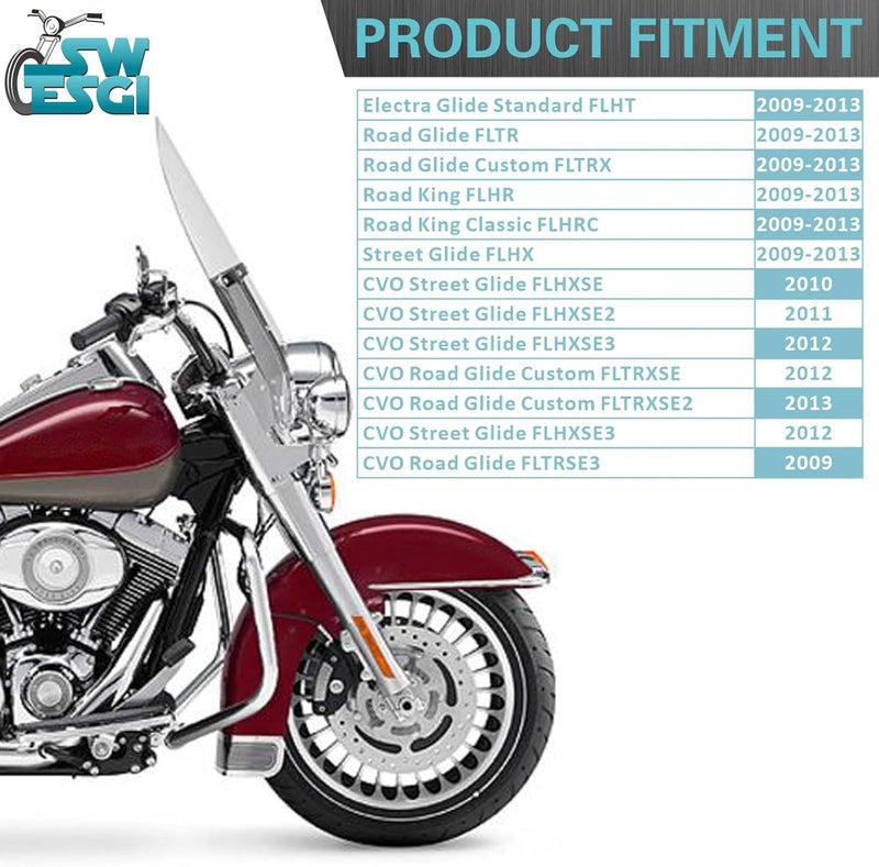 SWESGI Detachable Two Up Tour Trunk Mounting 09-13 2-Up Tour Trunk Mounting Rack Compatible Harley Davidson Touring Street Glide Road King Road Glide Electra Glide (2009-2013 Rack Black) - Image 4
